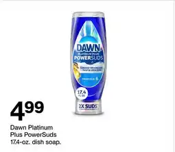 Target Dawn Platinum Plus PowerSuds 17.4-oz. dish soap offer