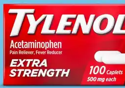 Target Tylenol extra strength 100-ct. pain reliever & fever reducer caplets offer