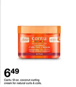 Target Cantu 12-oz. coconut curling cream for natural curls & coils offer