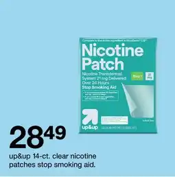 Target up & up 14-ct. clear nicotine patches stop smoking aid offer