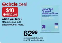 Target up&up stop uncoated original 2mg 310-ct. nicotine gum offer