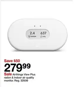 Target Airthings View Plus radon & indoor air quality monitor offer