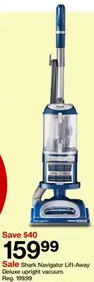 Target Shark Navigator Lift-Away Deluxe upright vacuum offer