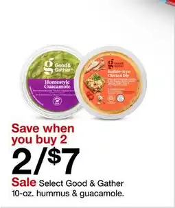 Target Select Good & Gather 10-oz. hummus & guacamole offer