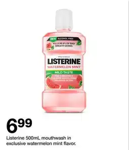 Target Listerine 500mL mouthwash in exclusive watermelon mint flavor offer