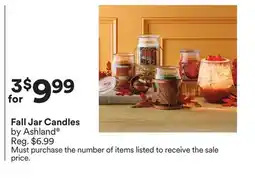 Michaels Fall Jar Candles by Ashland offer