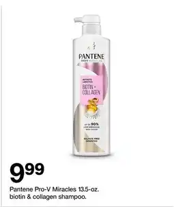 Target Pantene Pro-V Miracles 13.5 - oz biotin & collagen shampoo offer