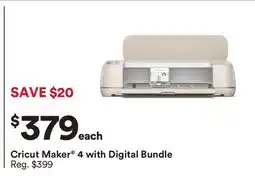 Michaels Cricut Maker 4 with Digital Bundle offer