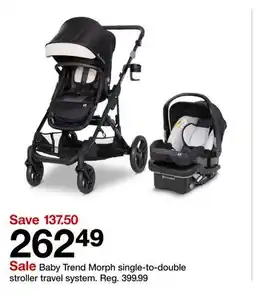 Target Baby Trend Morph single-to-double stroller travel system offer