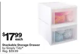 Michaels Stackable Storage Drawer by Simply Tidy offer