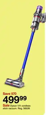 Target Dyson V11 cordless stick vacuum offer