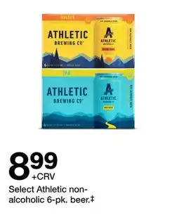 Target Select Athletic non- alcoholic 6-pk. beer.‡ offer