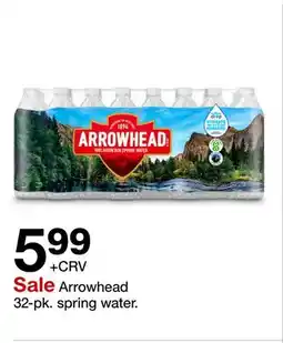 Target Arrowhead 32-pk. spring water offer
