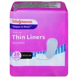 Walgreens Regular Thin Liners Unscented offer