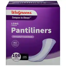 Walgreens Long Pantiliners Unscented offer
