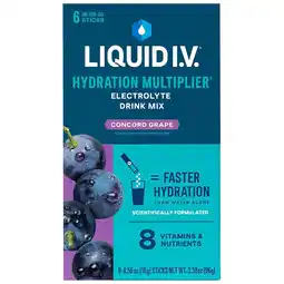 Walgreens Hydration Multiplier Powder Packets Electrolyte Drink Mix Concord Grape, 6ct offer