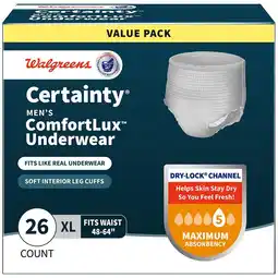 Walgreens Adult Incontinence Underwear for Men, Maximum XL offer