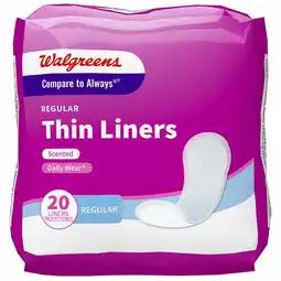 Walgreens Regular Thin Liners Scented offer