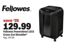 Meijer Fellowes Powershred 12CS Cross-Cut Shredder offer