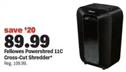 Meijer Fellowes Powershred 11C Cross-Cut Shredder offer