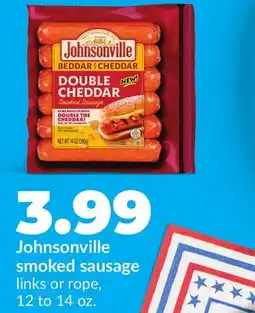 Hy-Vee Johnsonville smoked sausage offer
