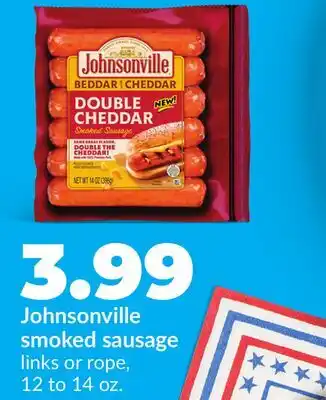 Hy-Vee Johnsonville smoked sausage offer