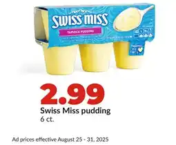 Hy-Vee Swiss Miss pudding offer