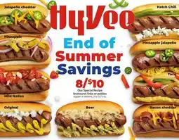 Hy-Vee Our Special Recipe bratwurst links or patties offer
