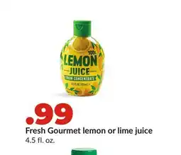 Hy-Vee Fresh Gourmet lemon or lime juice offer