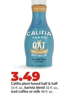 Hy-Vee Califia plant-based half & half offer