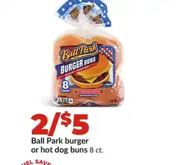 Hy-Vee Ball Park burger or hot dog buns offer
