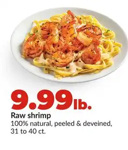 Hy-Vee Raw shrimp offer