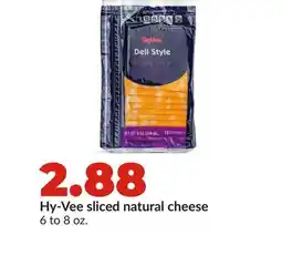 Hy-Vee Hy-Vee sliced natural cheese offer