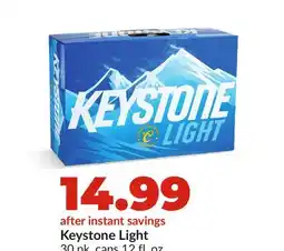Hy-Vee Keystone Light offer