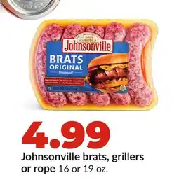 Hy-Vee Johnsonville brats, grillers or rope offer