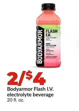 Hy-Vee Bodyarmor Flash I. V. electrolyte beverage offer