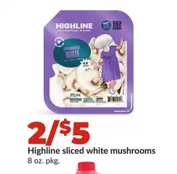 Hy-Vee Highline sliced white mushrooms offer