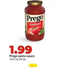 Hy-Vee Prego pasta sauce offer