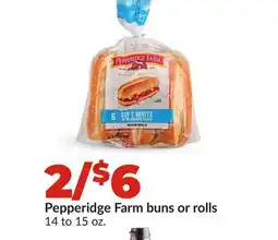 Hy-Vee Pepperidge Farm buns or rolls offer