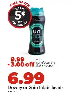 Hy-Vee Downy or Gain fabric beads offer