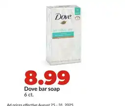Hy-Vee Dove bar soap offer