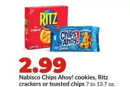 Hy-Vee Nabisco Chips Ahoy! cookies, Ritz crackers or toasted chips offer