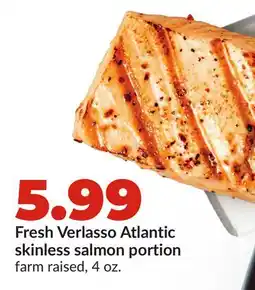 Hy-Vee Fresh Verlasso Atlantic skinless salmon portion offer