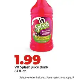 Hy-Vee V8 Splash juice drink offer