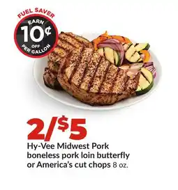 Hy-Vee Hy-Vee Midwest Pork boneless pork loin butterfly or America's cut chops offer