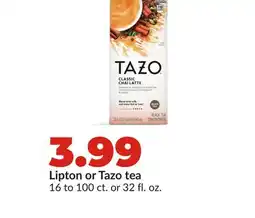 Hy-Vee Lipton or Tazo tea offer