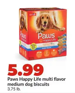 Hy-Vee Paws Happy Life multi flavor medium dog biscuits offer