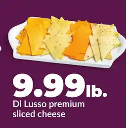 Hy-Vee Di Lusso premium sliced cheese offer