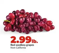 Hy-Vee Red seedless grapes offer