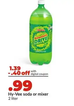Hy-Vee Hy-Vee soda or mixer offer
